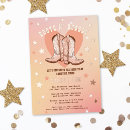 Recherche de cowboy boot bridal shower invitations Bride