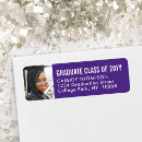 Search for purple graduation return address labels Graduate