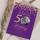 Search for purple and gold 50th birthday invitations Fifty and fabulous