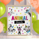 Search for animals party posters Girl birthday
