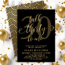 Search for talk 30 to me invitations Black and gold