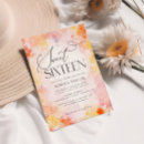Search for garden sweet 16 invitations Boho floral sweet sixteen