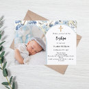Search for baby boy christening invitations Blue and white