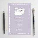 Recherche de cygne invitations Baby