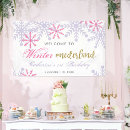 Search for winter onederland banners Pink