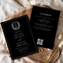Search for leafy invitations Black and white