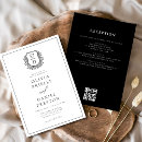 Search for leafy wedding invitations Black and white