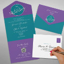 Search for purple and teal wedding invitations Modern