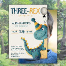 Search for three rex invitations Tyrannosaurus