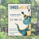Search for three rex invitations Tyrannosaurus