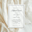 Search for classic rehearsal dinner invitations Black and white