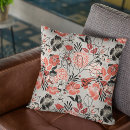 Search for bold floral pillows Red and black