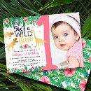 Search for dinosaur 1st birthday invitations Jungle