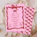 Recherche de rouge baby shower invitations Arc coquette