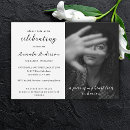 Search for modern memorial service invitations Get together