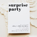 Search for contemporary birthday invitations Surprise party