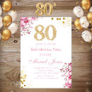 Search for happy 80th birthday invitations Elegant