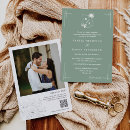 Search for romantic modern wedding invitations Qr code