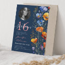 Search for navy blue sweet 16 invitations 16th birthday party