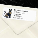 Search for black cat return address labels Chic