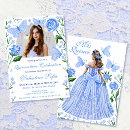 Search for blue butterfly quinceanera invitations Princess