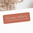 Search for surname return address labels Contemporary modern minimalist design