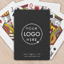 Search for your logo here playing cards Black