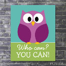 Recherche de hibou moderne posters Kawaii