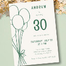 Search for boy 16 birthday invitations Green
