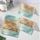 Search for turquoise and gold business cards Simple