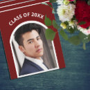Search for red and white graduation invitations Classic