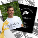 Recherche de black and white graduation invitations Lycée