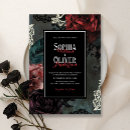 Search for victorian gothic wedding invitations Black and white