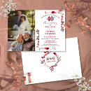 Search for ruby wedding anniversary invitations Floral