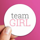 Search for team pink baby shower stickers Cute