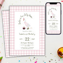 Search for farmhouse birthday invitations Pink