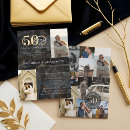 Search for golden anniversary invitations Black and gold