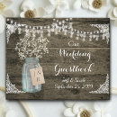Search for wood wedding guest books Baby's breath