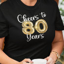 Search for 80th birthday tshirts Cheers to 80 years