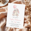 Search for bunny baby girl shower invitations Balloon