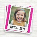 Recherche de vintage rose serviettes Rétro
