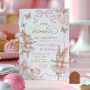 Recherche de lapins anniversaire invitations Girl