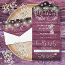 Search for red barn wedding invitations String lights