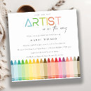 Search for crayons square invitations Colourful