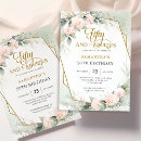 Search for blush pink 50th birthday invitations Greenery
