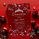 Search for enchanted quinceanera invitations Red