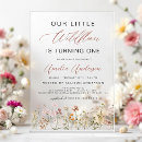Search for square 1st birthday invitations Garden