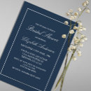 Search for navy blue bridal shower invitations Elegant