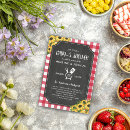 Recherche de baby q invitations En vichy rouge