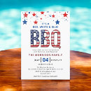 Recherche de barbecue américain invitations Bleu rouge